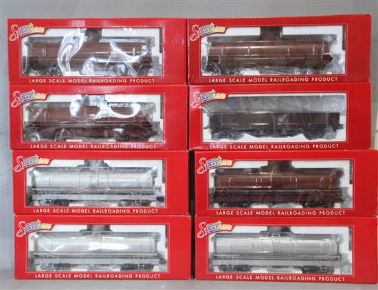 Bachmann Spectrum G gauge rolling stock; all 8 boxed